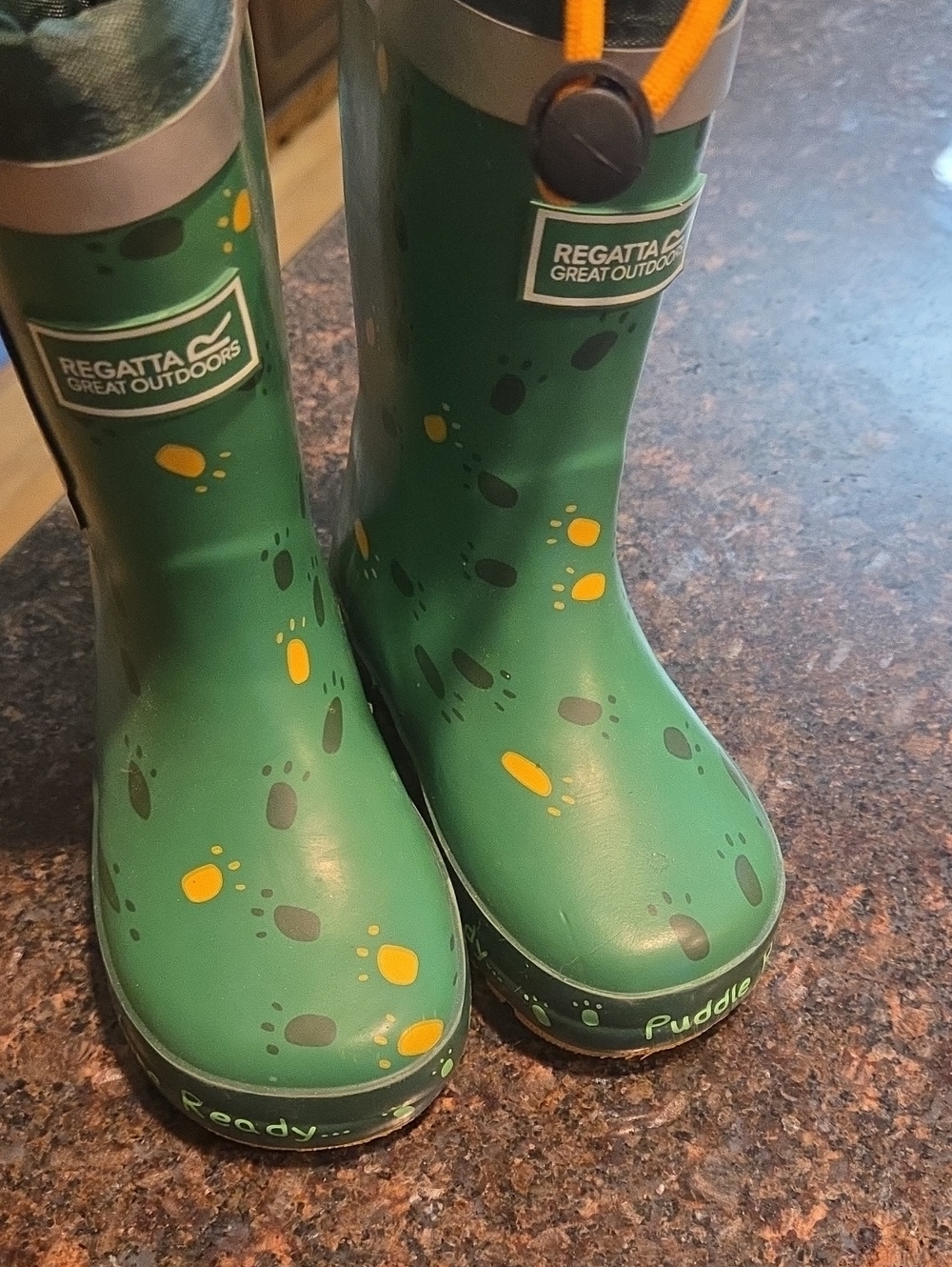 Regatta Kids' Green Puddle Play Rain Boots